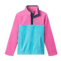 Columbia Youth Steens Mtn 1/4 Snap Fleece Pull-over - Geyser / Pink Ic (337)